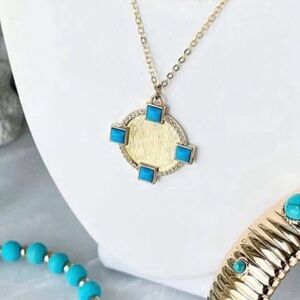 Park Lane PHOENIX Turquoise Cabazons in Gold NWT
